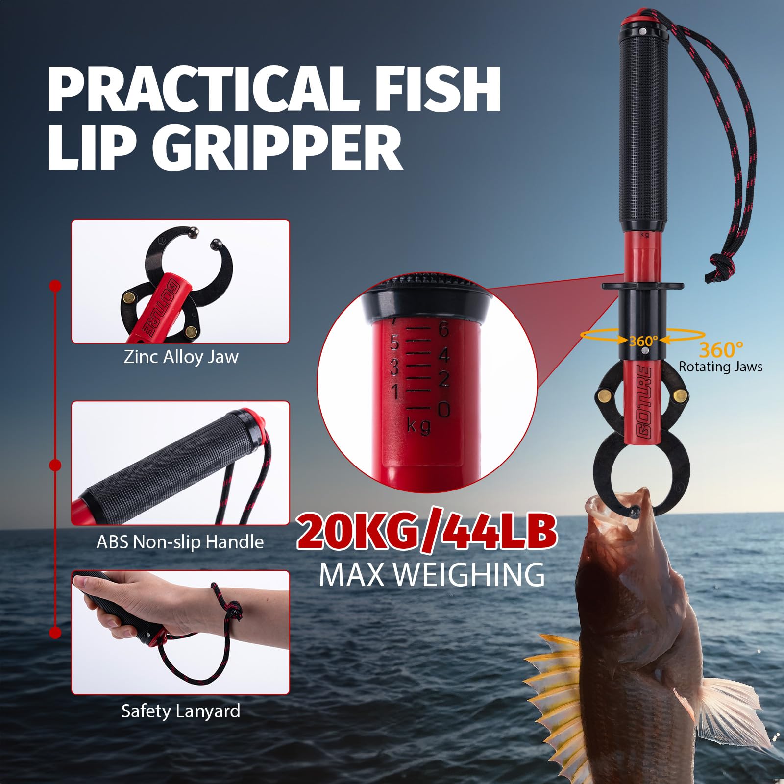 อุปกรณ์ตกปลา Goture คีมจับปลา  - Fishing Hook Sharpener บทวิจารณ์และราคา